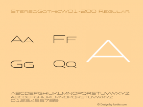 StereoGothicW01-200 Regular Version 1.10图片样张