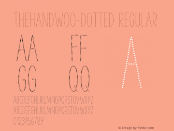 TheHandW00-Dotted Regular Version 1.00 Font Sample