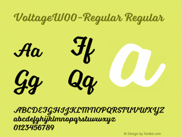 VoltageW00-Regular Regular Version 1.00图片样张