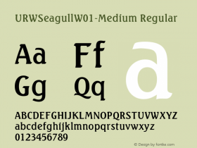 URWSeagullW01-Medium Regular Version 1.00 Font Sample