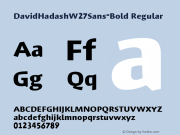 DavidHadashW27Sans-Bold Regular Version 1.00图片样张