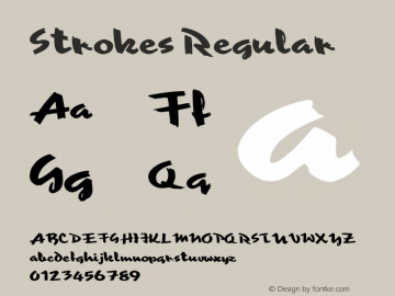 Strokes Regular Altsys Fontographer 3.5  5/26/93图片样张