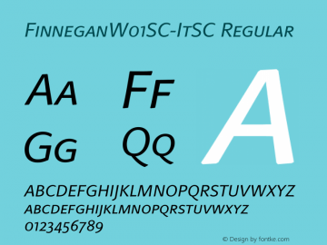 FinneganW01SC-ItSC Regular Version 1.00 Font Sample