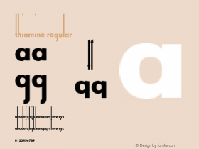 Thiamine Regular OTF 3.000;PS 001.001;Core 1.0.29 Font Sample