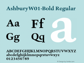 AshburyW01-Bold Regular Version 0.00图片样张
