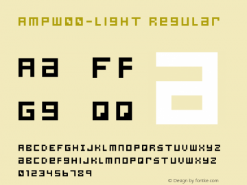 AmpW00-Light Regular Version 1.00 Font Sample