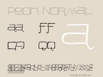 Peon Normal 1.0 Mon May 26 12:46:18 1997 Font Sample