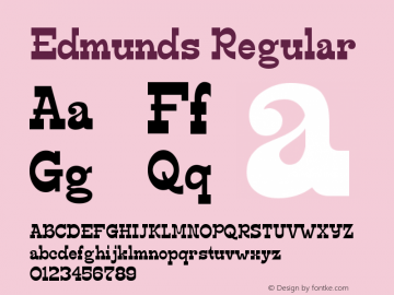 Edmunds Regular OTF 3.000;PS 001.001;Core 1.0.29 Font Sample
