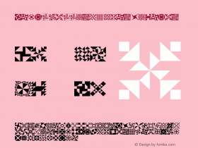 Quilt Patterns Four Regular Version 4.70 Font Sample