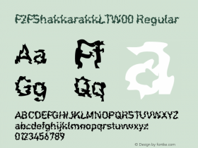 F2FShakkarakkLTW00 Regular Version 1.00 Font Sample