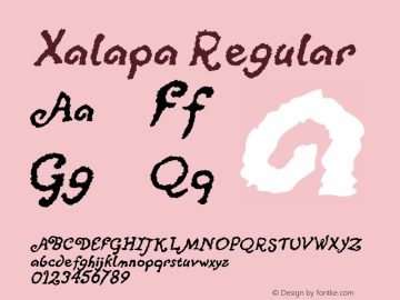 Xalapa Regular Version 1.00 Font Sample