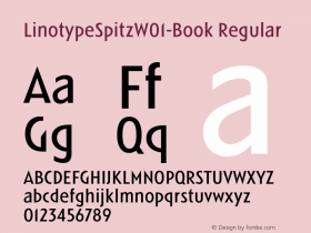 LinotypeSpitzW01-Book Regular Version 1.01 Font Sample