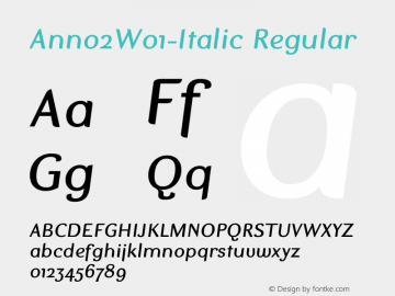 Anno2W01-Italic Regular Version 1.02图片样张