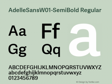 AdelleSansW01-SemiBold Regular Version 1.00图片样张