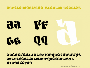 AngelenoOneW00-Regular Regular Version 1.00 Font Sample