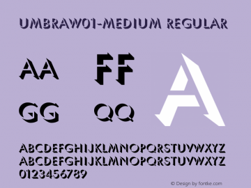 UmbraW01-Medium Regular Version 2.02 Font Sample