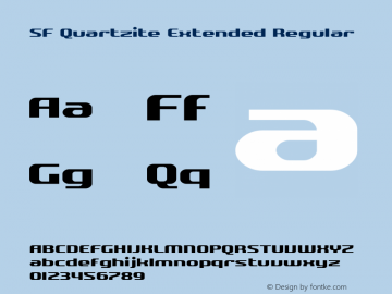 SF Quartzite Extended Regular v2.0 - Freeware Font Sample