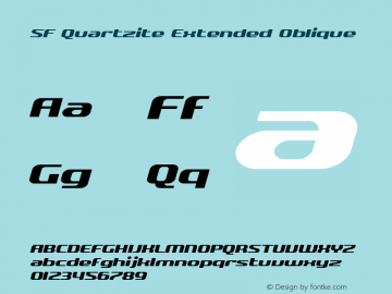 SF Quartzite Extended Oblique ver 2.0; 1999. Freeware for non-commercial use.图片样张