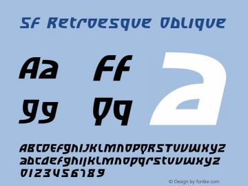 SF Retroesque Oblique Version 2.1图片样张
