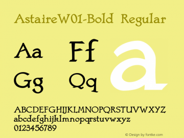 AstaireW01-Bold Regular Version 1.00图片样张