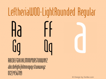 LeftheriaW00-LightRounded Regular Version 2.10图片样张