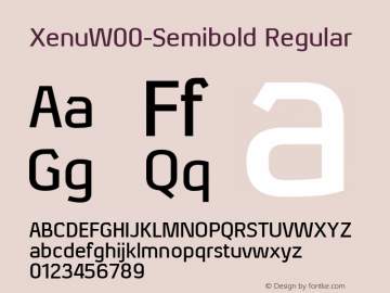 XenuW00-Semibold Regular Version 1.10 Font Sample