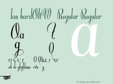 BlanchardAltW90-Regular Regular Version 1.00 Font Sample