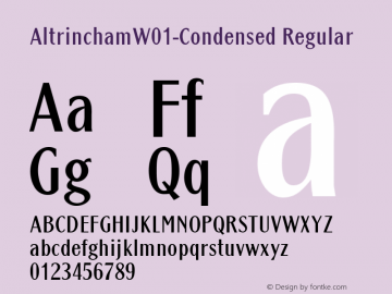 AltrinchamW01-Condensed Regular Version 1.00图片样张