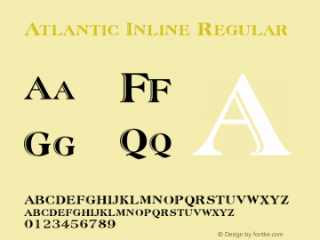 Atlantic Inline Regular 0.0 Font Sample