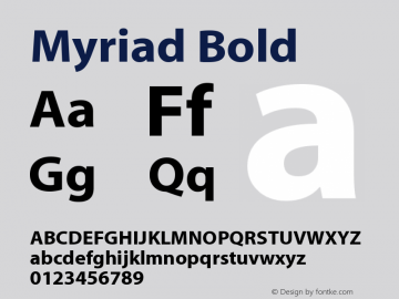 Myriad Bold 001.000图片样张