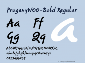 ProgenyW00-Bold Regular Version 1.00图片样张