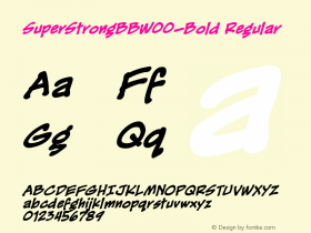 SuperStrongBBW00-Bold Regular Version 1.00图片样张