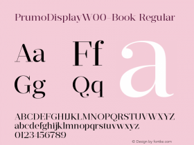 PrumoDisplayW00-Book Regular Version 1.10 Font Sample