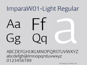 ImparaW01-Light Regular Version 0.00图片样张