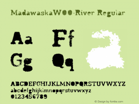 MadawaskaW00-River Regular Version 1.30 Font Sample