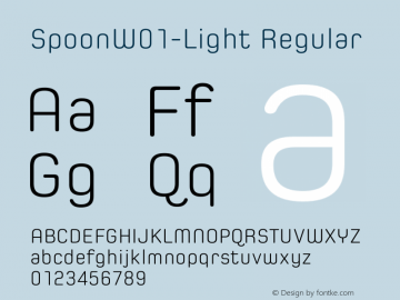 SpoonW01-Light Regular Version 1.00图片样张