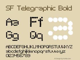 SF Telegraphic Bold ver 1.0; 1999. Font Sample