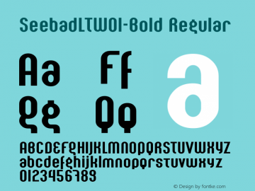 SeebadLTW01-Bold Regular Version 1.01 Font Sample