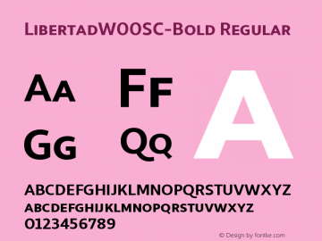 LibertadW00SC-Bold Regular Version 1.00图片样张