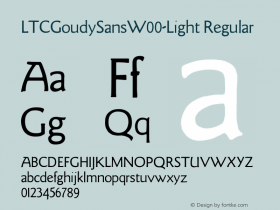 LTCGoudySansW00-Light Regular Version 1.00图片样张