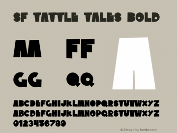 SF Tattle Tales Bold Version 1.1图片样张