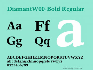 DiamantW00-Bold Regular Version 1.00图片样张