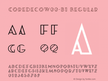 CoreDecoW00-B1 Regular Version 1.00 Font Sample