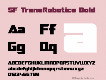 SF TransRobotics Bold ver 1.2; 1999. Freeware.图片样张