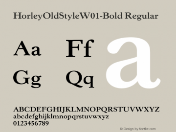 HorleyOldStyleW01-Bold Regular Version 2.02图片样张