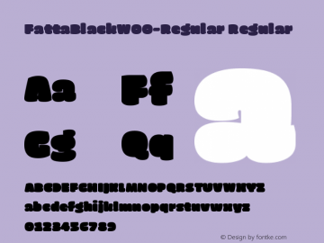 FattaBlackW00-Regular Regular Version 1.00 Font Sample