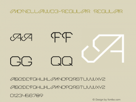 MonellaW03-Regular Regular Version 1.00 Font Sample