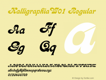 KalligraphiaW01 Regular Version 2.02图片样张