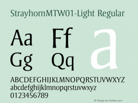 StrayhornMTW01-Light Regular Version 1.02图片样张