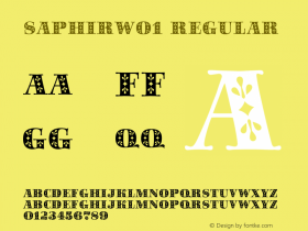 SaphirW01 Regular Version 1.00 Font Sample